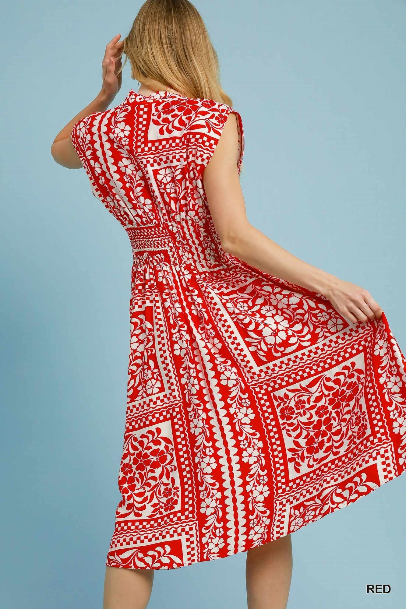 Patchwork Midi Dress