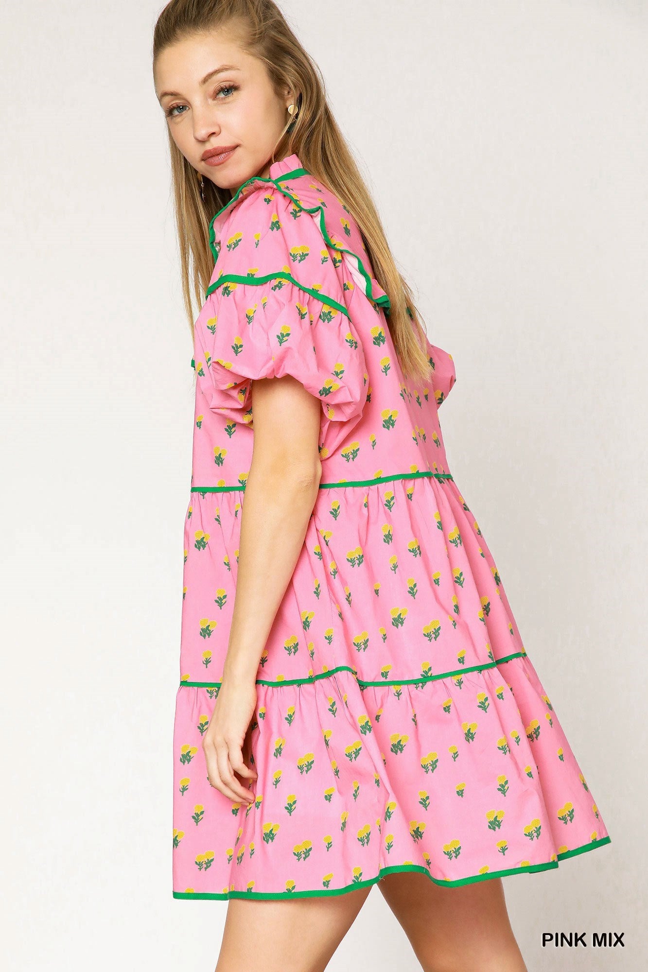 Floral Tiered Babydoll Dress