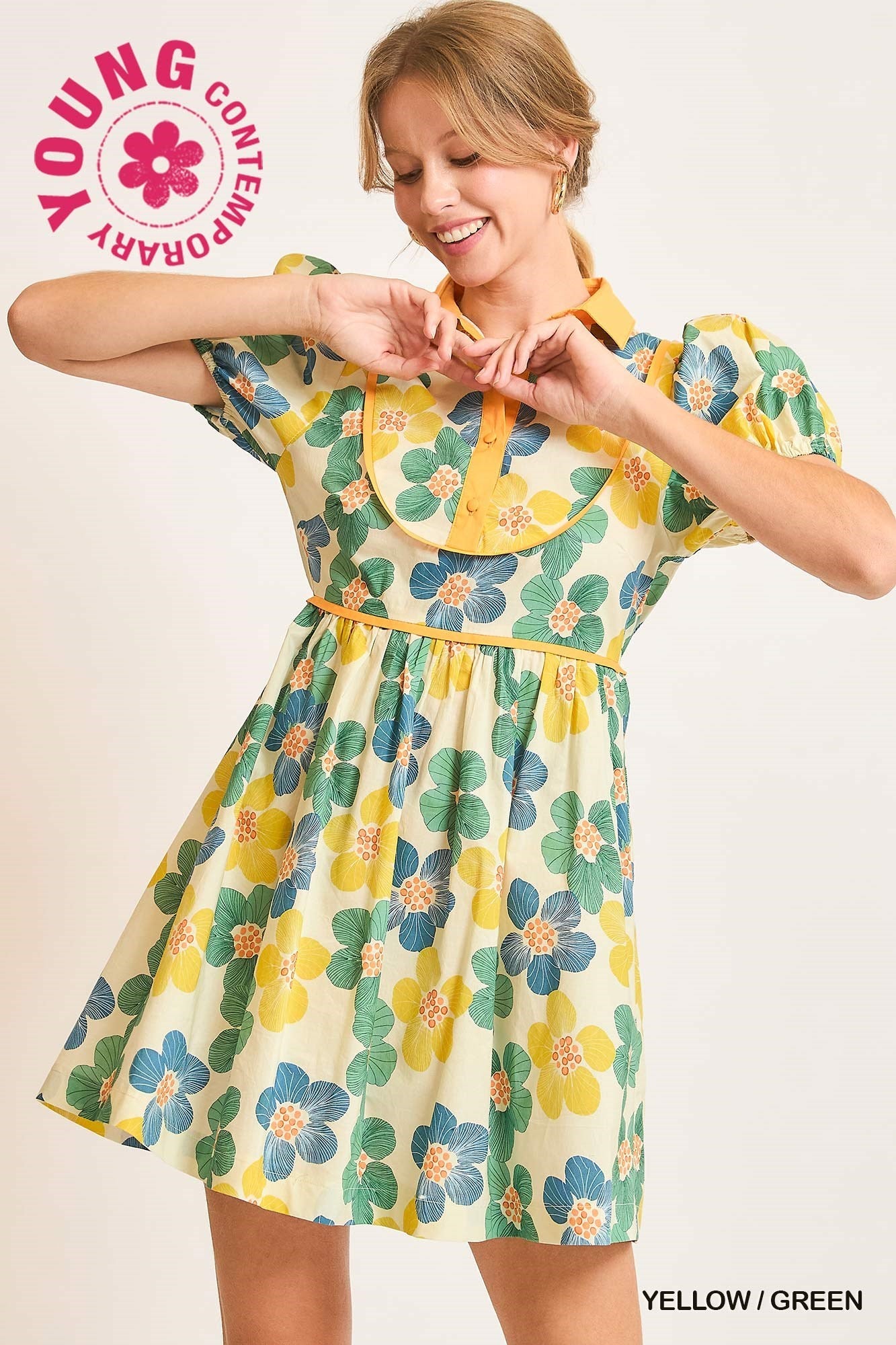 Vintage-Inspired Floral Babydoll Dress