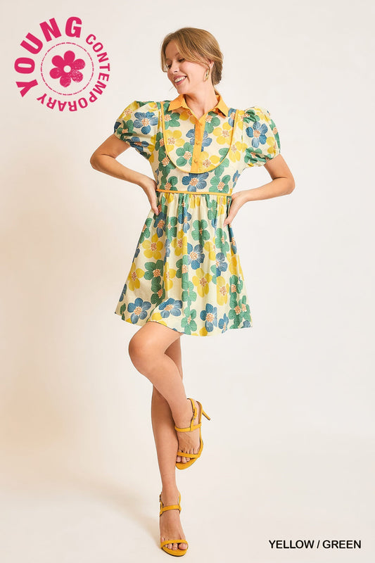 Vintage-Inspired Floral Babydoll Dress