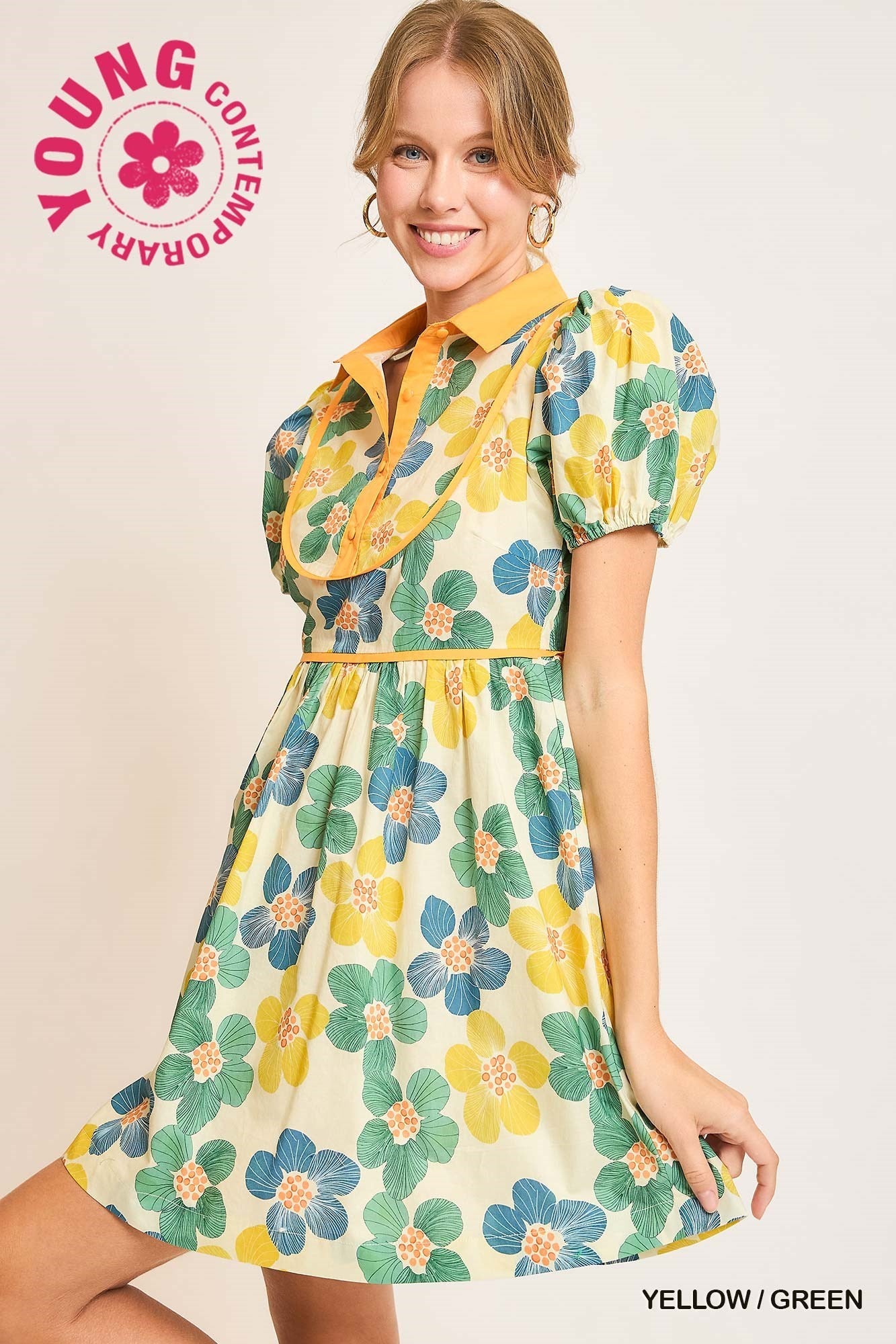 Vintage-Inspired Floral Babydoll Dress