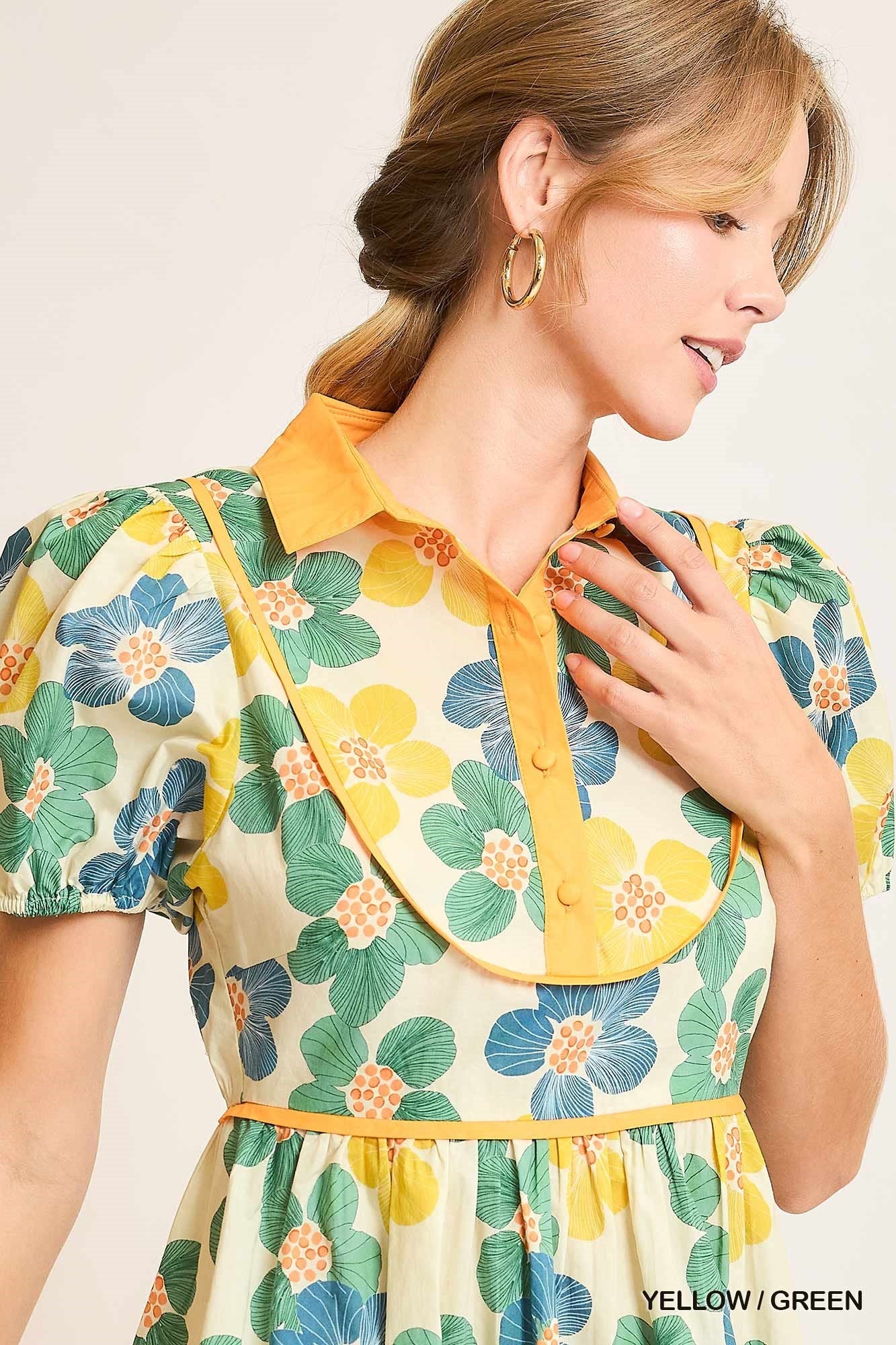 Vintage-Inspired Floral Babydoll Dress